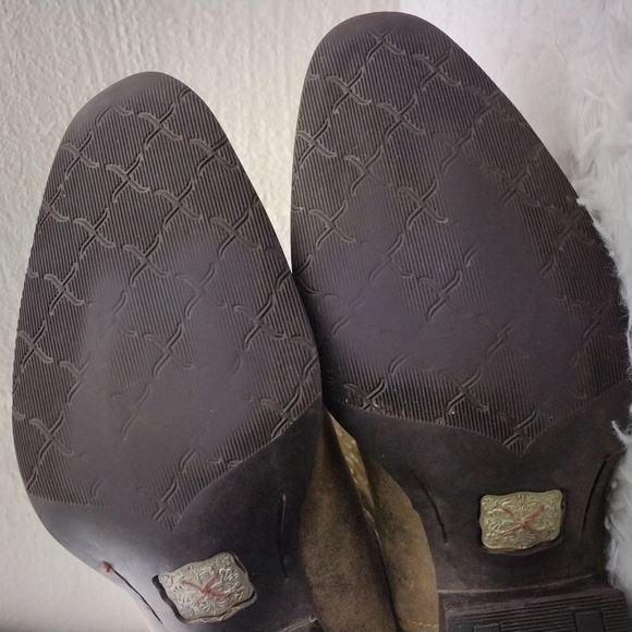 TWISTED X Brown Leather Fancy Stitched Almond Toe Western Performance Boot - Picture 8 of 16